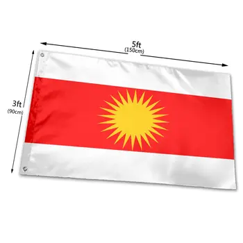 Jeziidid Lipp/Yezidische Flagge/Drapeau Jeziidid Lalish Lipu Kodu Kaunistamiseks Lipu 90x150cm