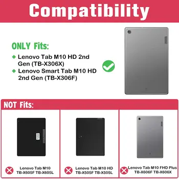 Juhul Lenovo Tab M10 HD (2nd Gen) Smart Cover Lenovo TB-X306F 10.1