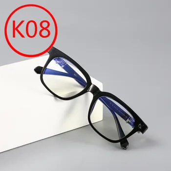 K08 Anti sinine valgus prillid mood tarvikud retro titaani sulamist plaat vaatemängu raami lühinägevus vaatemängu raami