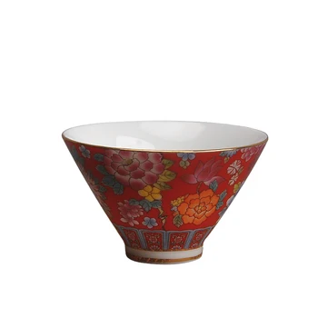 Keraamilised emailiga Meister Cup bambusest müts cup Kung Fu tee sätestatud tee tassi suur kogu lille tee tassi multi lille tee kaussi ühe tassi