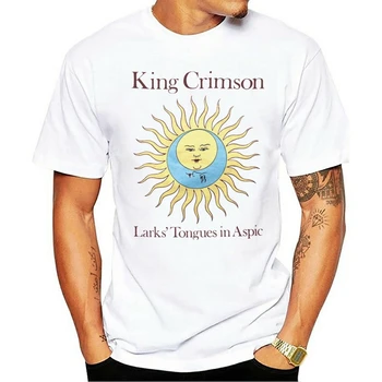 King Crimson Meeste Larks' Tongues In Aspic Valge T-särk Valge Suvine Meeste Mood Tee,Mugav T-särk,2021 Kuumas Tees