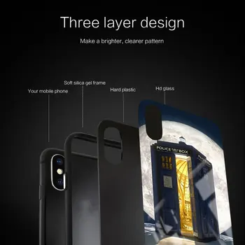 Klaasi Pehmest Silikoonist Balck Juhul Kest iPhone 12 11 Pro X XS Max XR 8 7 6 Plus SE 2020 S Kaas Õie Tardis Arst, Kes