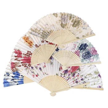 Klassikalise Bamboo Silk Fänn Hiina Jaapani Stiilis Kokkuklapitavad Fänn Pulm Fan Art Kingitused, Kodus Kaunistused