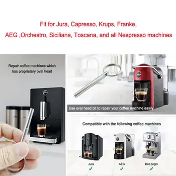 Kohvimasin Avatud Julgeoleku Tööriist Ovaalne Pea Service Repair Tool Sisestage Sobivad Jura Franke AEG Cafamosa Coffeeware