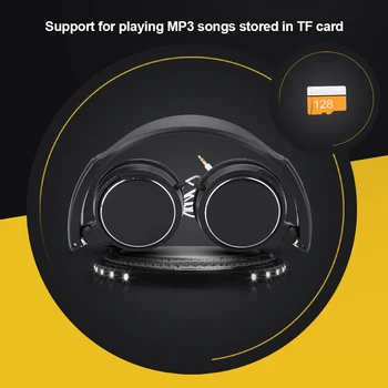 Kokkupandav Kompaktne Juhtmega Peakomplekt Stereo HiFi Muusika Kõrvaklappide Toeta TF Kaart
