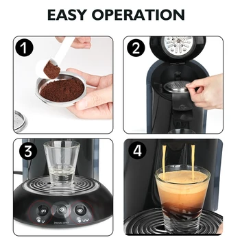 Korduvtäidetavaid Kohvi Kapslite Senseo Süsteem Roostevabast Terasest Kohvi Kaunadega Espresso Crema Tegija
