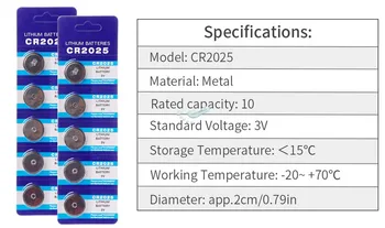 Kpay 15tk CR2025 CR 2025 3V Liitium Li-ion Nuppu Mündi Aku DL2025 BR2025 KCR2025 puldiga elektroonilise