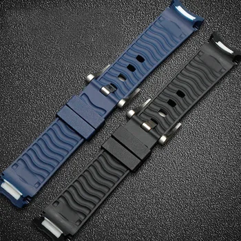 Kummist Watchbands Omega SEAMASTER 007 PLANEET OOKEAN AT150 Meeste Rihm Watch Accessorie Silikoon Watch Band Vaata Kett Käevõru