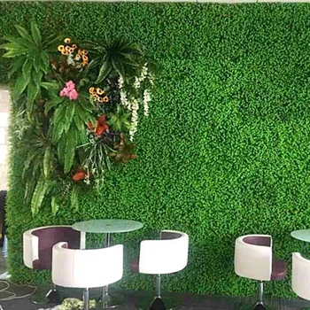 Kunstlikku Lille Taimed Seina Taustal Plastikust Roheline Muru Uks Pood Märk Kaunistamiseks Pulmad Hotel Home Decor Assamblee