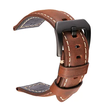 Käsitöö Retro Leather Watchband Hull Hobune naturaalsest Nahast Kellarihmad 20 mm 22 mm 24 mm 26mm Asendada Mees Watch Band