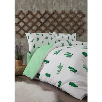 Kõik Kodu Zorluteks Topelt Isiksuse tekikott set-Cactus muster Valge rohelist värvi kvaliteedi voodipesu voodipesu tekikott