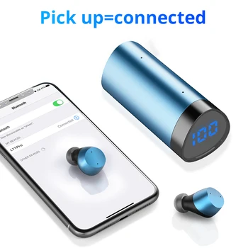 Langsdom Tõsi Juhtmeta Kõrvaklapid Bluetooth-ühilduvad Kõrvaklapid Koos Mikrofoniga Digitaalne LED-Ekraan, Touch Control Kõrvaklapid Telefon