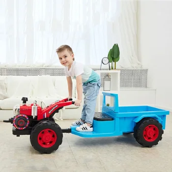 LazyChild Laste Elektriline Jalgsi Traktori Saab Istuda Inimese Käes Mänguasi Vöö Kopp Elektriline Traktori Laste Traktori