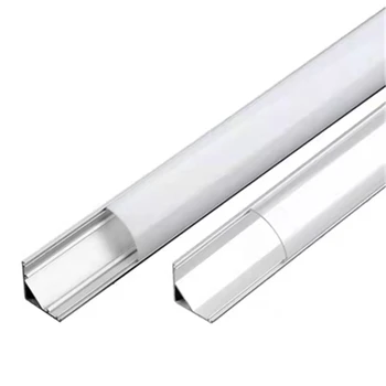 LED alumiinium kanal 0,5 m, sest 3528 5630 5050 LED riba U/V kuju LED alumiinium kanal piim valge kate/läbipaistev kate