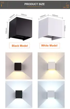 LED Seina Lamp IP65 Veekindel, Sise-ja Välistingimustes Alumiinium Seina-Kerge Pinnale Paigaldatud LED Cube Aed välisvalgustus