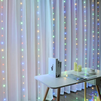 LED vasktraat Kardina Valgus String pult USB-Star Light Vanik Jõulud Ramadan Kodu Sisustamiseks Puhkus Kaunistused