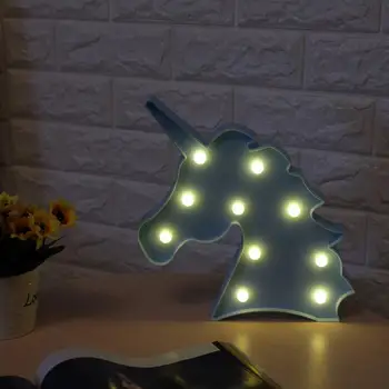 LED Ükssarvik Öö Valguses Dekoratiivsed 3D Telk Märk Valguse Laua Tabel Decor Magamistoaga Lapsed, Lapsed Toas Kingitus