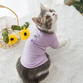 Lemmikloomade riided kevadeks\suvel õhuke hingav T-särk Kass väike koer, kass riided chiahuahua teddy