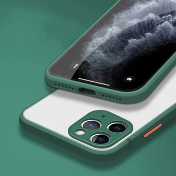 Luksus Square Põrutuskindel Selge Case For iPhone 11 Pro Max 12 Mini XS Max X-XR Pehme Objektiivi Kaitse Matt Kate