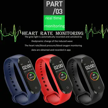 M4 Smart Digital Watch Käevõru Meestele Naised, kellel Südame Löögisagedus Järelevalve Töötab Pedometer Calorie Counter Tervise Sport Tracker