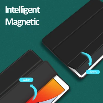 Magnet Smart Case for iPad Õhu 4 aastani 2020, iPad Pro 11 2018 2020 2021 Läbipaistev Raske Juhtumi Trifold Cover for iPad 10.2 7. ja 8.