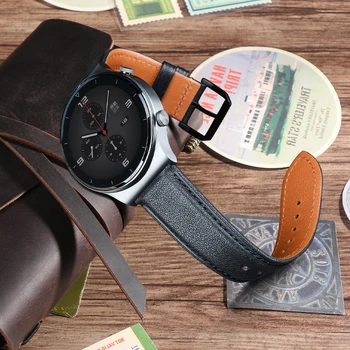 MAIKES Uus Nahk Watchbands 20 22 mm Huawei GT 2 42/46 mm Kella Rihm Quick Release Smart Watch Band Tarvikud Käevõru