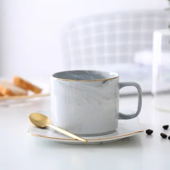 Marmor Kohvi Tass ja Alustass Määrata Keraamika Tee Vee Tassi Portselan Korduvkasutatavad Nespresso Latte Cappuccino Tassi 220ml