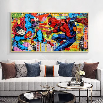 Marvel Graffiti Superkangelane Ämblikmees Plakat ja Printida Lõuendile Maali Kaasaegne Street Graffiti Seina Art Pilt elutuba