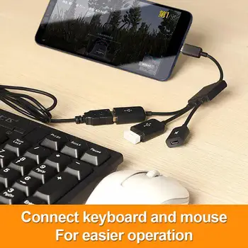 Micro-USB-HUB 3 Port, Micro-USB Jaoks Android-Tablett Arvuti, PC Samsung Galaxy Võimsus Laadimine OTG Hub Kaabli Ühenduspesa Spliter