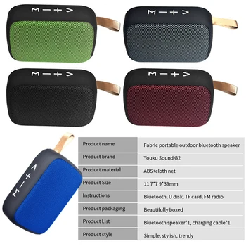 Mini Kõlar FM-Raadio Kõlar Kaasaskantav Traadita ABS Loundpeakers Väljas Kõneleja TF Cardsupports Bluetooth/USB/TF Kaart