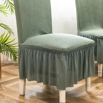 Mkzoom paks Jacquard tool seelik slipcovers jaoks söögitoa tooli kaitsja tooli kate elastne tahke venitada tooli kate