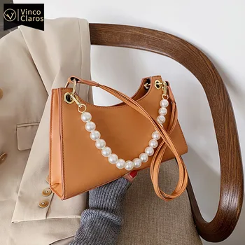 Mood kaenla alt õlakott on Nahast Pearl Baguette Rahakotid ja Käekotid Luksus Brändi Omanik Kotid Naiste Bolso Disainer Sac Peamine