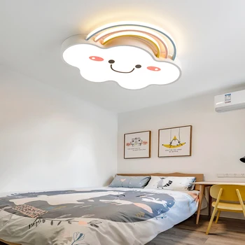 Moodne lühike laste magamistuba värvikas Pilved raud LED lakke lamp kodus deco söögituba akrüül laevalgusti