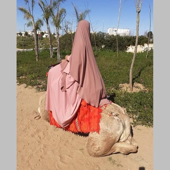 Moslemi Naiste Palve Hijab Pikk Sall Värviga Khimar jilbab Islami Suured Üldkulud täielikult Katta Riided Ramadan Araabia, Türgi