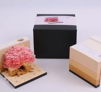 Märkus Paber-Pad Uus Treehouse Armas Mini Notepad Tabel Käsitöö Kohandatud Kooli Käsikiri Memo Pade Kodu Kaunistamiseks Led Cube