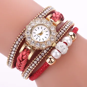 Naiste luksus Kellad daamid Mood Vintage teemant pin-Luku Quartz watch naiste must Käevõru watch rõivamanused