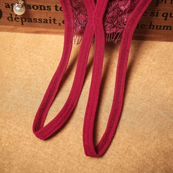 Naiste Pesu On Seksikas Pitsist Aluspüksid Pärl Ripats Roosa Thong Erootiline Crotchless Naiste Püksikud Läbi Nägema G String Sidemega Sugu