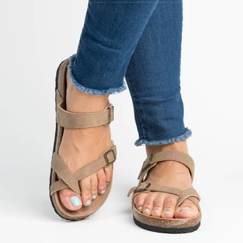 Naiste Sandaalid Rooma Stiilis Suve Sandaalid 2019 Varbavahed Pluss Suurus 35-43 Korter Sandaalid Rannas SummerCasual Kingad
