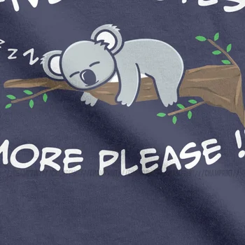 Naljakas Aeglane Koala Karu Rippus Magab Puu T-Särk Meestele, Krae ümber Puuvillased T-Särgid, Lühikesed Varrukad, Tees 6XL Riided
