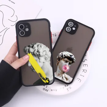 Naljakas Kunst Muster Telefon Case For iPhone 12 11 Pro Max X-XR, XS Max 7 8 Plus Mini Kaitseraua Matt Põrutuskindel tagakaas Funda