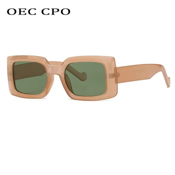 OEC CPO Vintage Rrectangle Päikeseprillid Naistele Meeste Mood Steampunk Square päikeseprillid Meestele Tooni Brändi Disainer Oculos Feminino