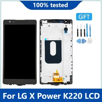 Originaalne Displei, LG X Power K220DS K220 LCD Ekraan, millel on Puutetundlik Digitizer Assamblee LG K220 LCD Raami
