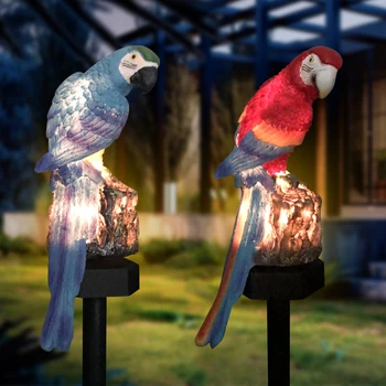 Papagoi Päikese Valgus LED Väljas Muru Ornament-Powered Garden Linnu Kuju Valgustus Veekindel Pila Lamp Hot Müük