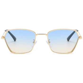 Peekaboo hulknurga päikeseprillid meestele trendikas 2021 metallist prillid naistele kalle objektiivi sinine pruun kingitus mees suvel uv400