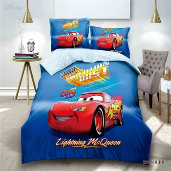 Populaarne Disney Cars Laste Voodipesu Komplekt Ühe Twin Full Size Tekikott Padjapüür Voodi Lehel Lightning McQueen Bedclothes
