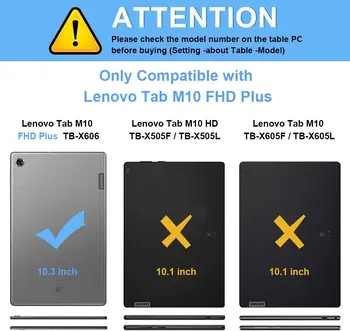 Protective Case Lenovo Tab M10 FHD Plus 360 Kraadi Pöörlevad Tablett Funda Kate Lenovo 10.3