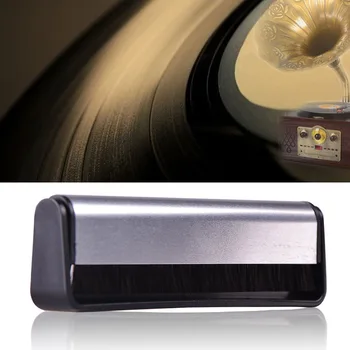 Puhastamine Puhastamise Tööriist Must Plaadimängijad Vinüül Antistaatik Käepide Pehme Phonograph Süsinikkiust Brush Cleaner Audio-Padi