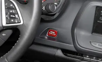 Punane süsinikkiust Võtmeta Mootori Start-Stop-Nupp Viimistluselemendid Kate Sobib Chevrolet Camaro Corvette C7 2016 2017 2018 2019