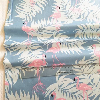 Puuvill Poplin Riie Flamingo trükkimine Cartoon trükitud kangast kleit DIY voodipesu Särk Käsitsi Õmblemine segast Riie