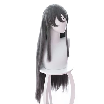 Rascal Ei Ole Unistus Bunny Tüdruk Senpai Sakurajima Mai Cosplay Parukad Sünteetilisest Villast Pikk Sirge Hall Wig + Parukas Kork